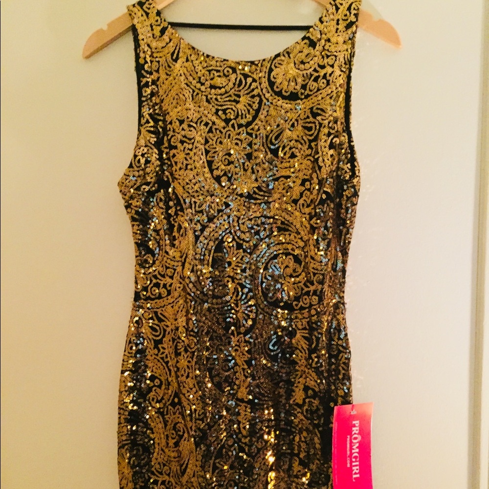 *SALE* PromGirl Golden Mini Dress